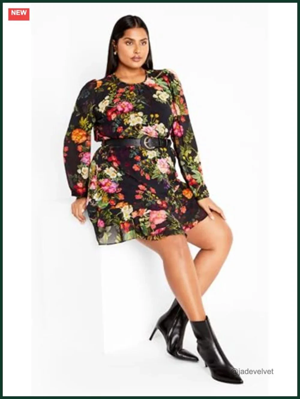 Embroidered Ruffle Fit & Flare Dress, Off-Shoulder, Short Sleeve, Cotton Lined
